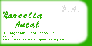 marcella antal business card